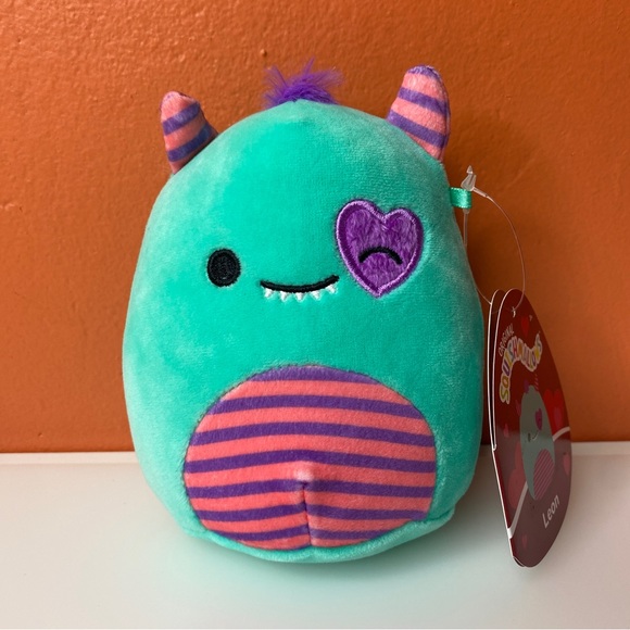 Squishmallows Other - Valentines Squishmallow Leon the Monster 5”